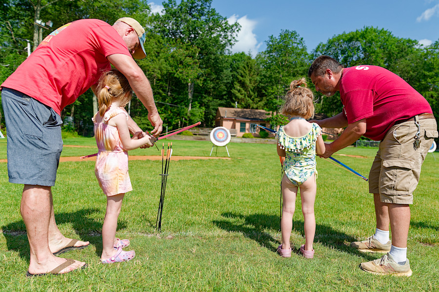 Teaching girls archery